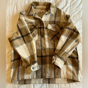 Brown plaid Shacket size M